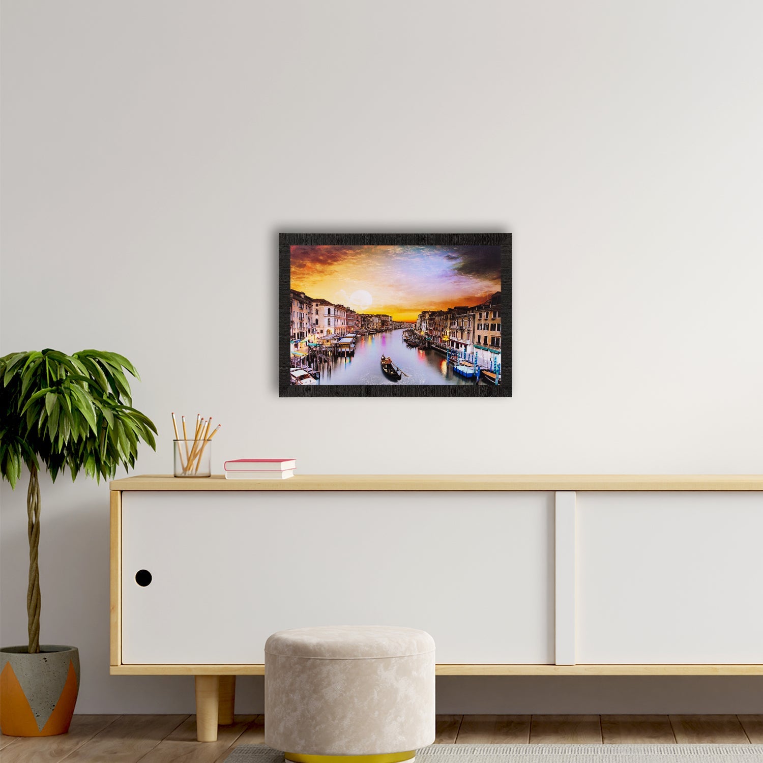 Colorful River View Matt Textured UV Art Painting Kafalo
