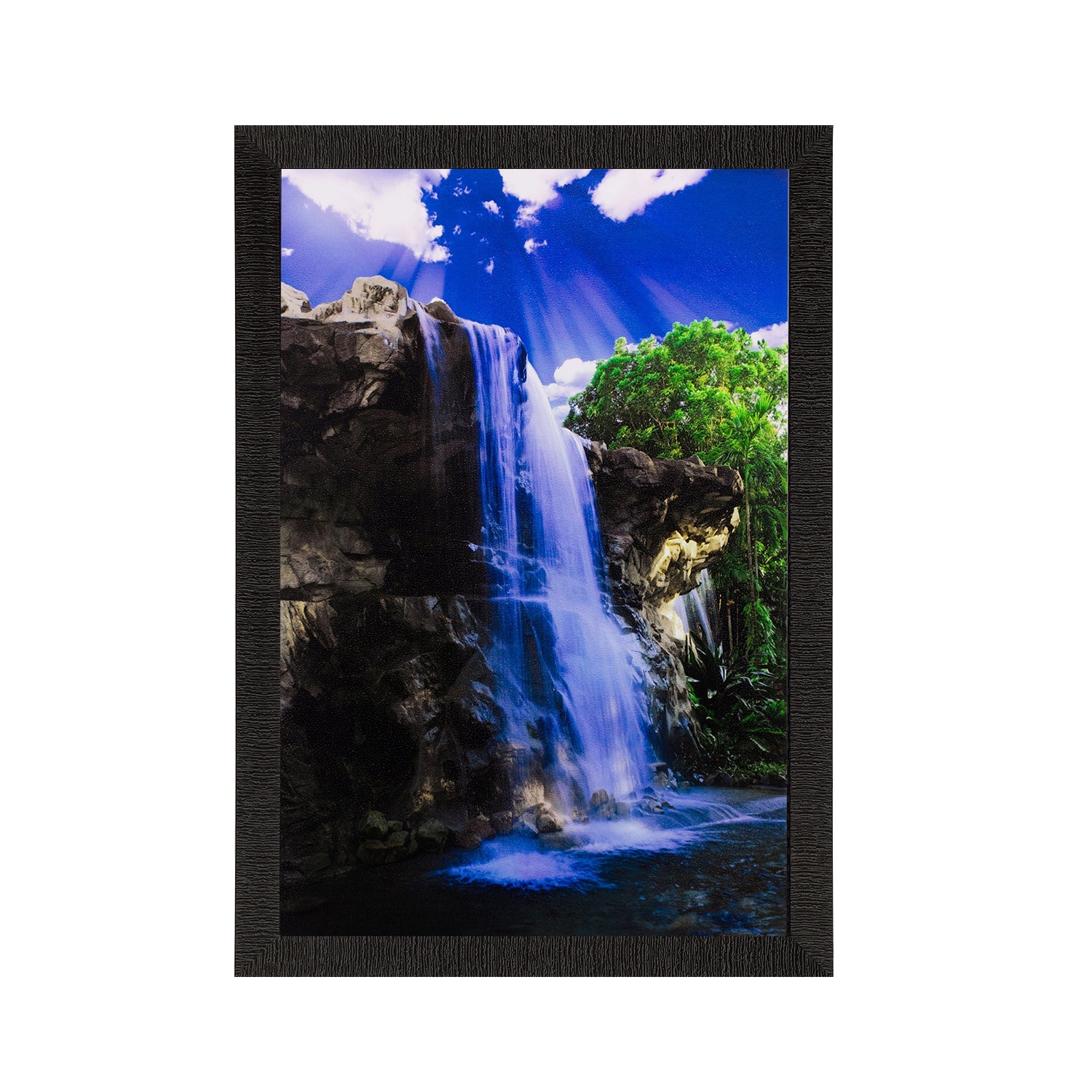 Waterfall View Matt Textured UV Art Painting Kafalo