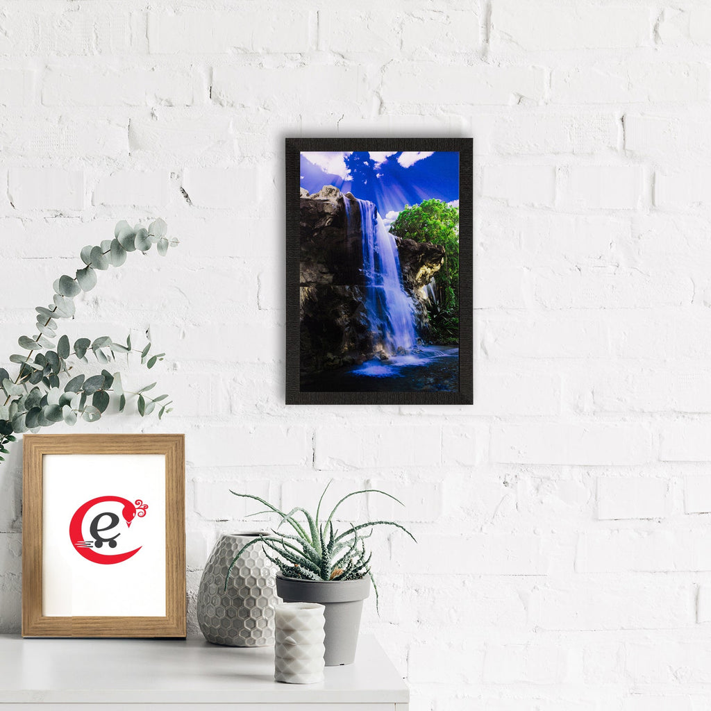 Waterfall View Matt Textured UV Art Painting Kafalo