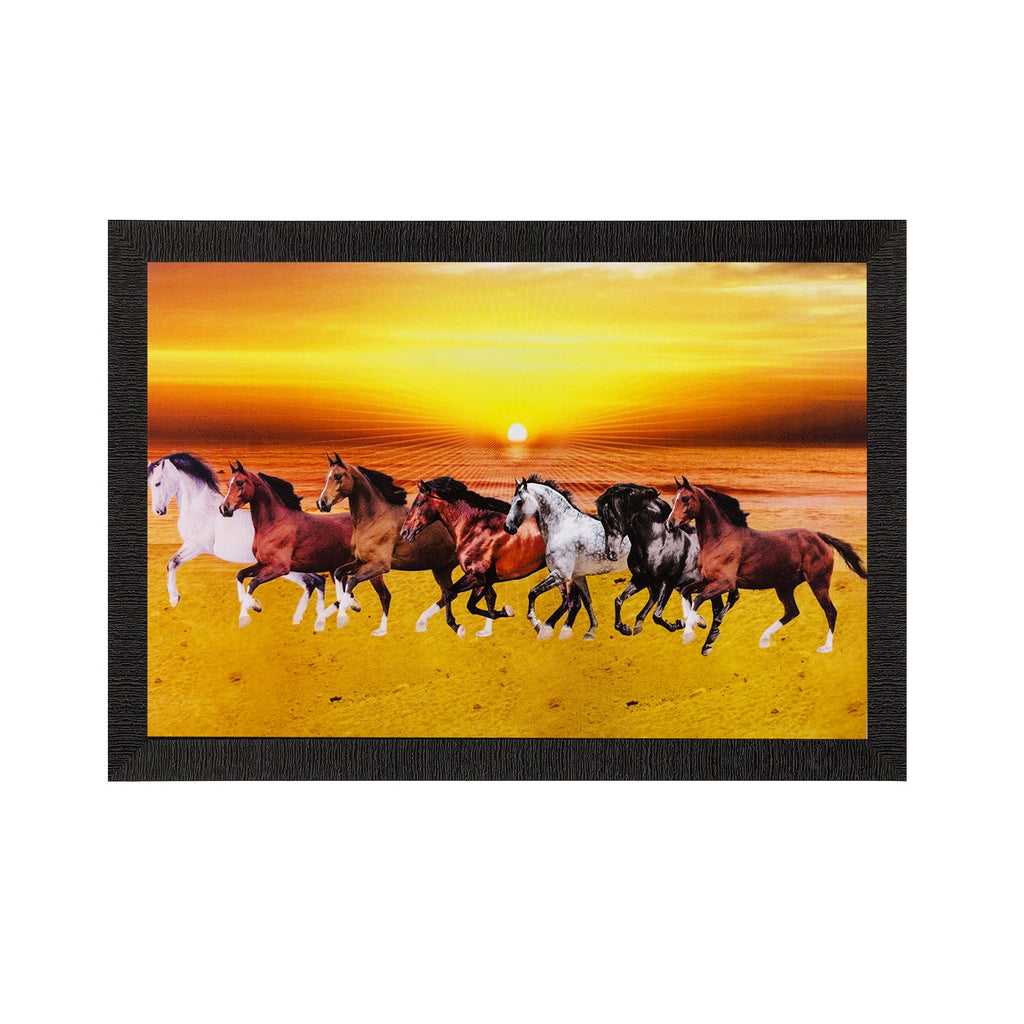 Running Lucky Horses Matt Textured UV Art Painting Kafalo