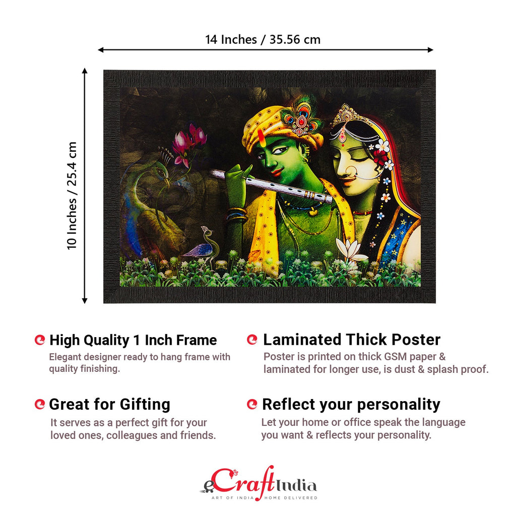Radha Krishna Painting Digital Printed Religious Wall Art Kafalo