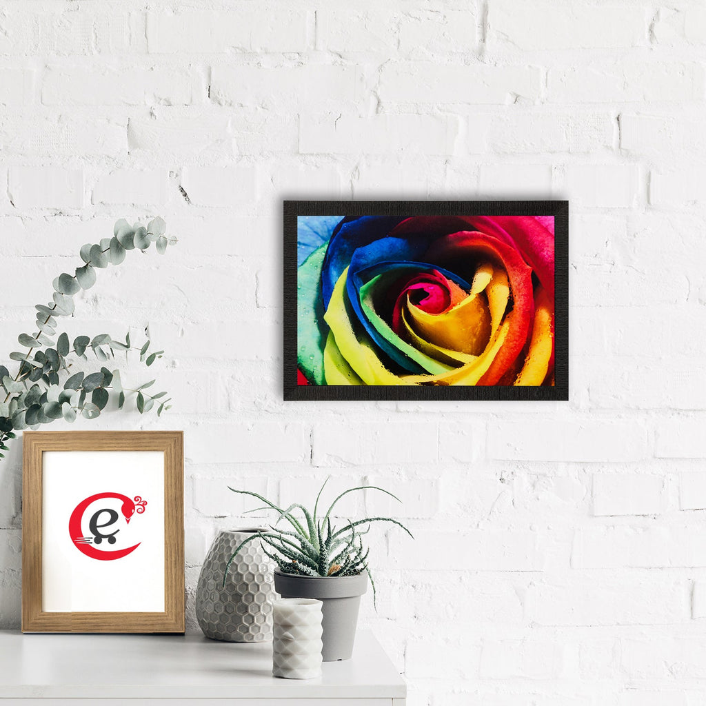 Colorful Floral View Matt Textured UV Art Painting Kafalo