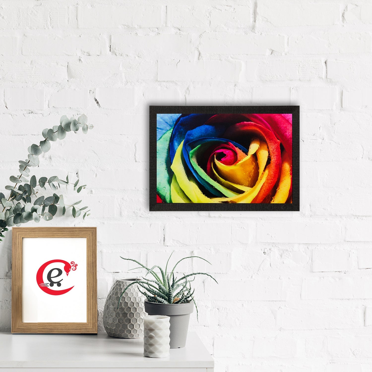 Colorful Floral View Matt Textured UV Art Painting Kafalo