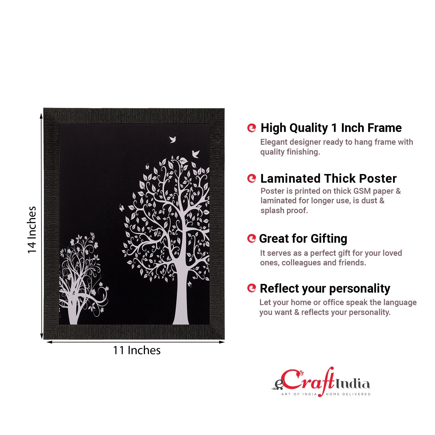 Abstract Tree View Matt Textured UV Art Painting Kafalo