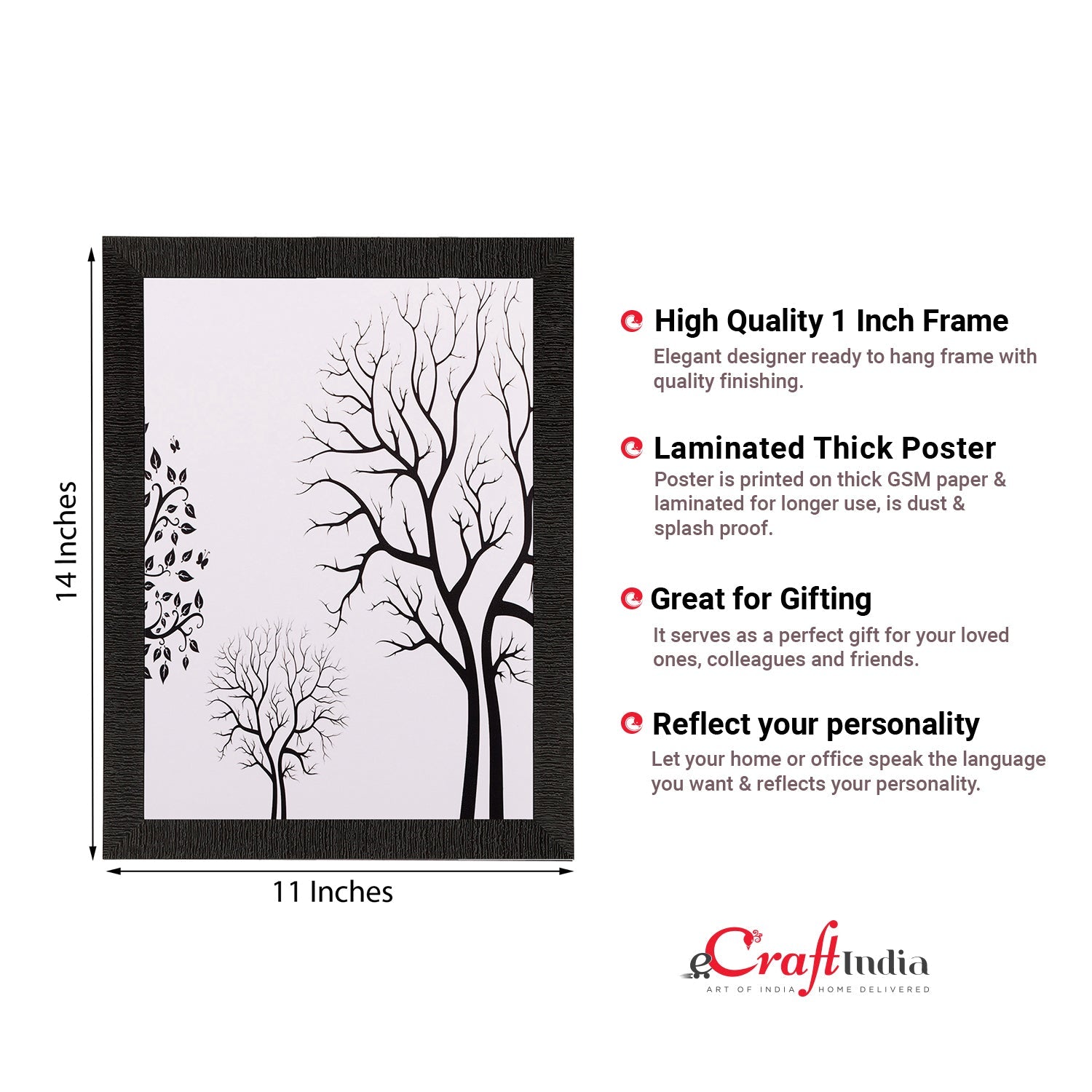 Abstract Tree View Matt Textured UV Art Painting Kafalo