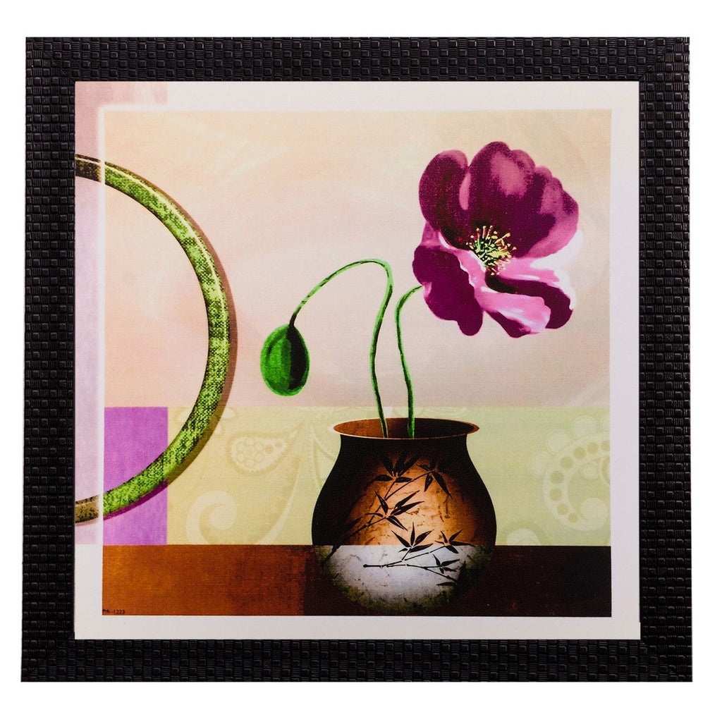 Floral Pot Matt Textured UV Art Painting Kafalo