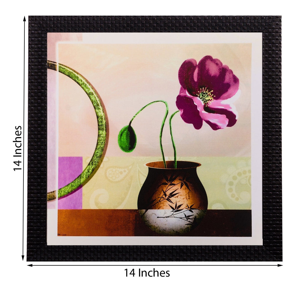 Floral Pot Matt Textured UV Art Painting Kafalo