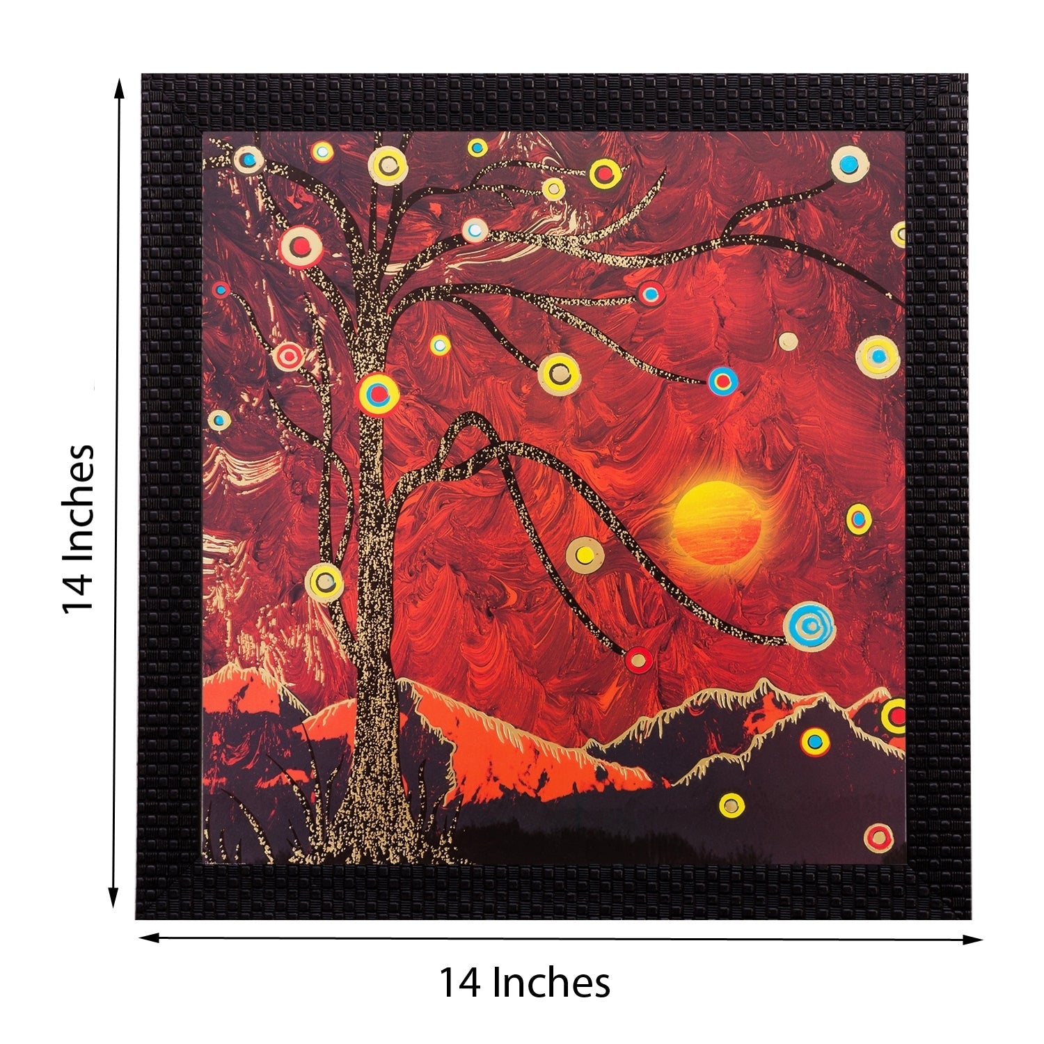 Sparkling Tree Balls Matt Textured UV Art Painting Kafalo