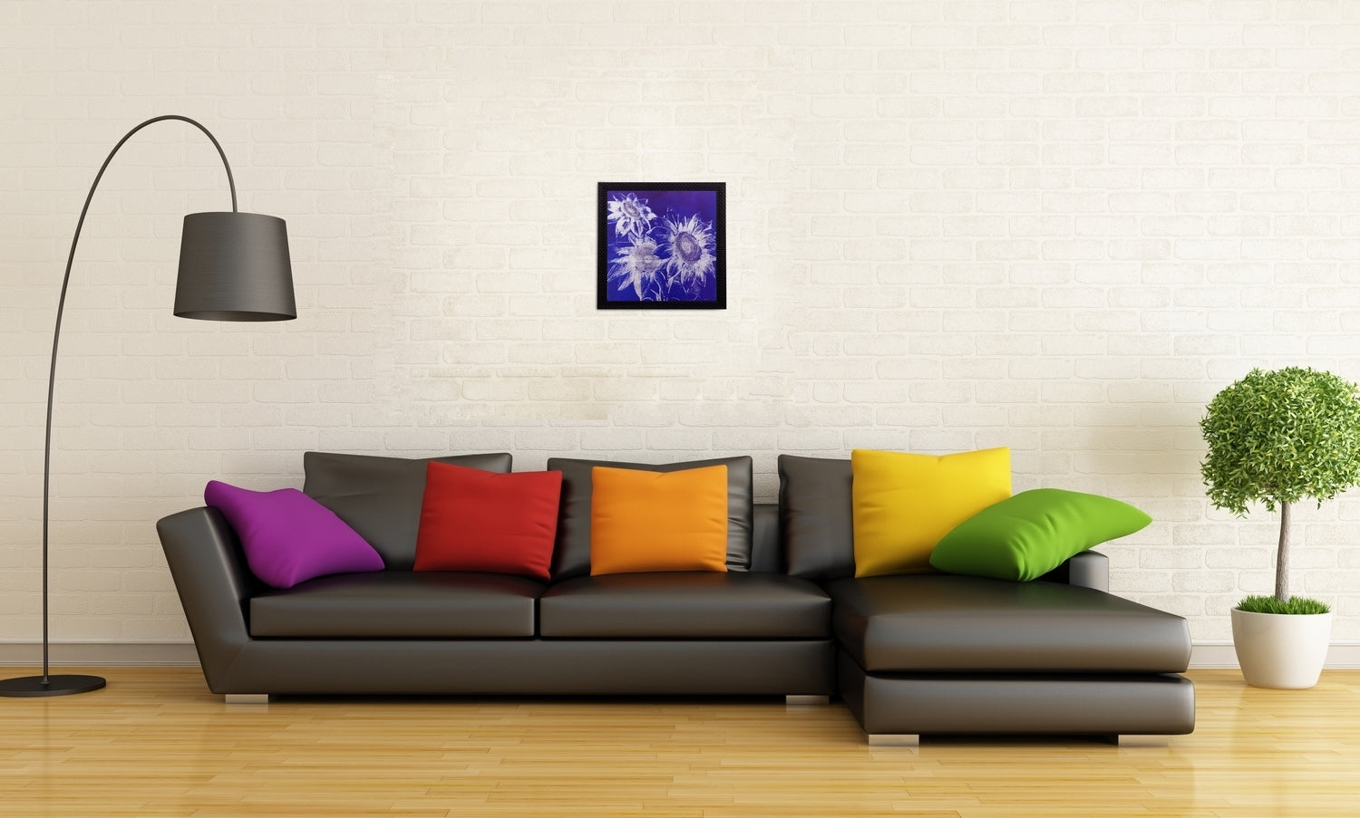 Abstract Sunflower Matt Textured UV Art Painting Kafalo