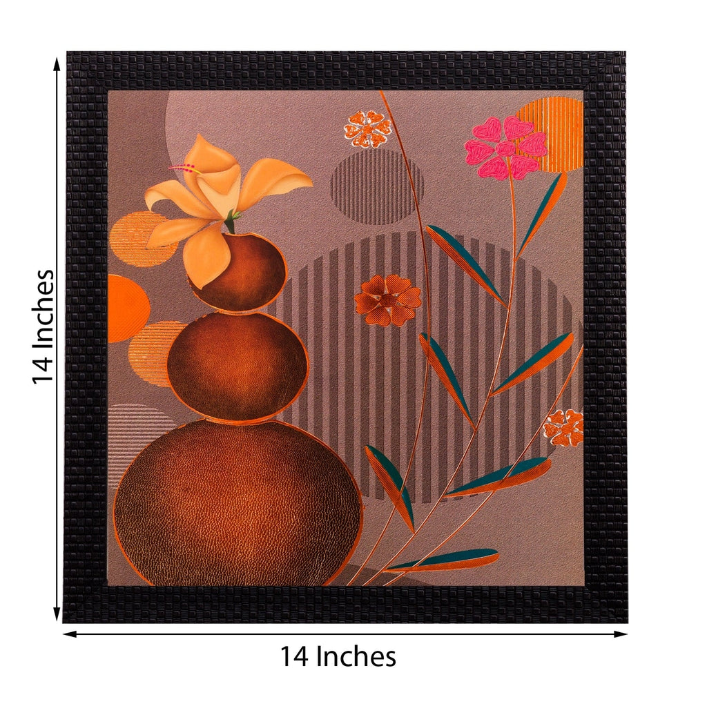 Floral Pot Matt Textured UV Art Painting Kafalo