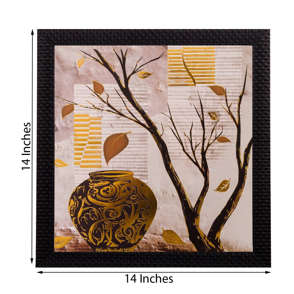 Floral Pot Matt Textured UV Art Painting Kafalo