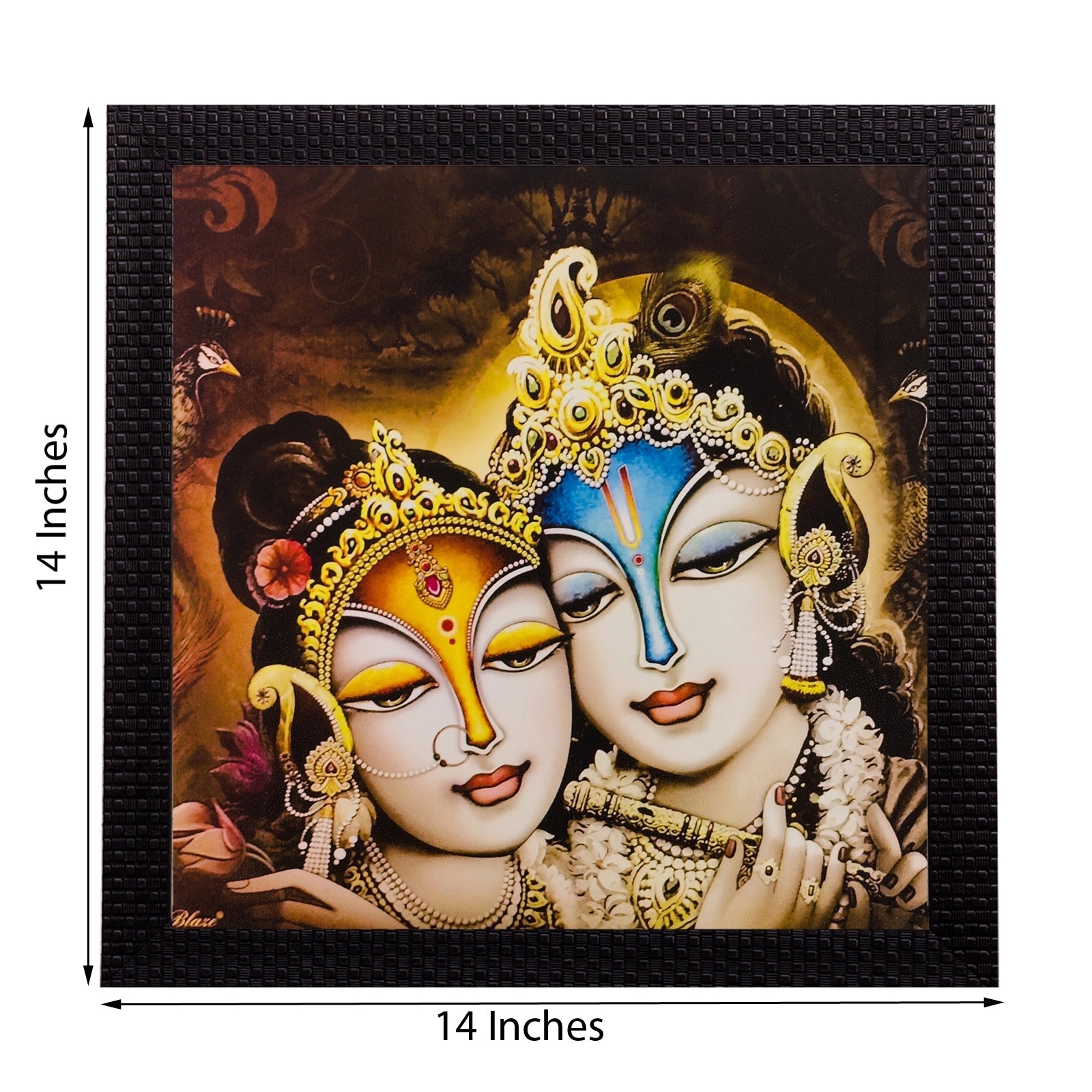 Radha Krishna Matt Textured UV Art Painting Kafalo
