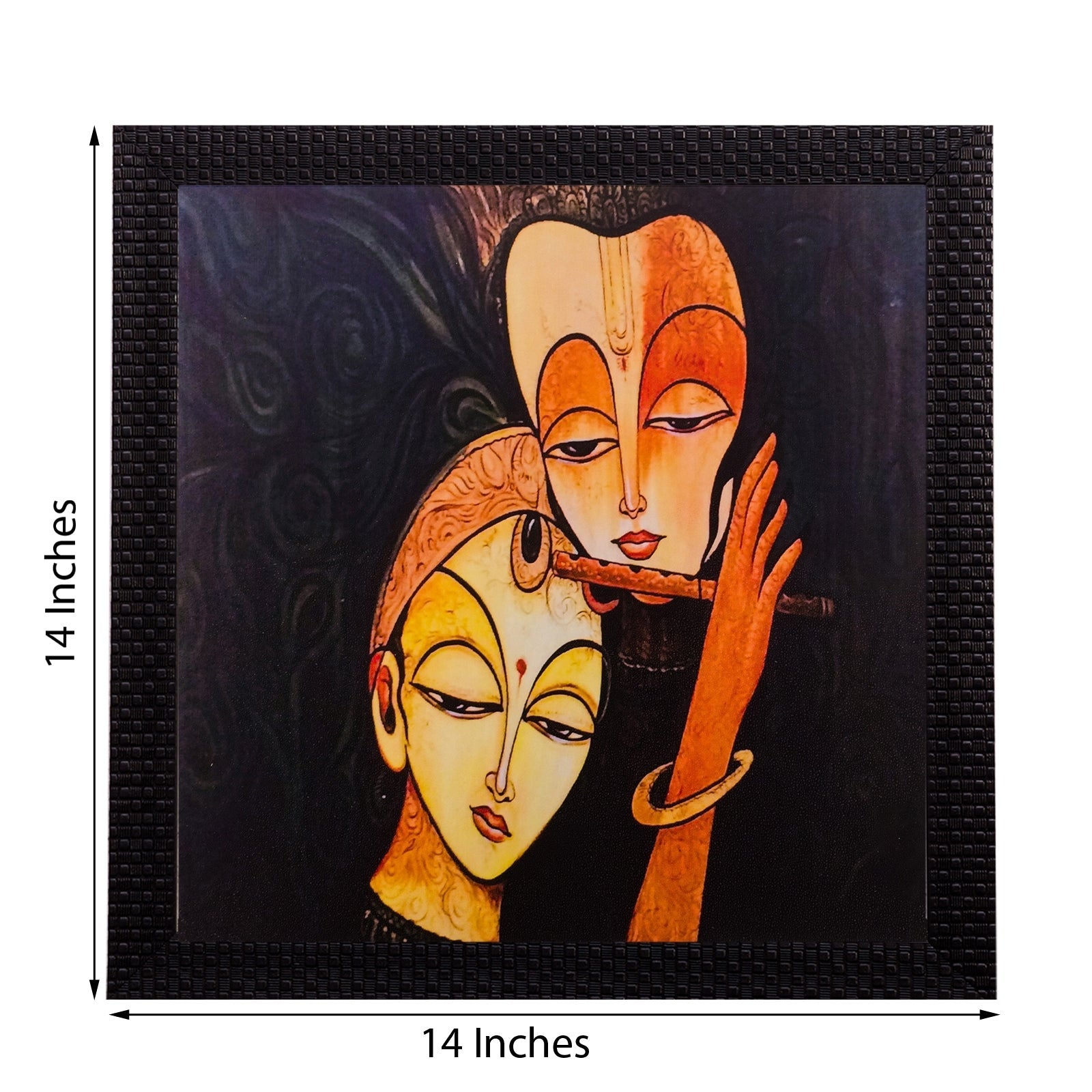 Radha Krishna Matt Textured UV Art Painting Kafalo