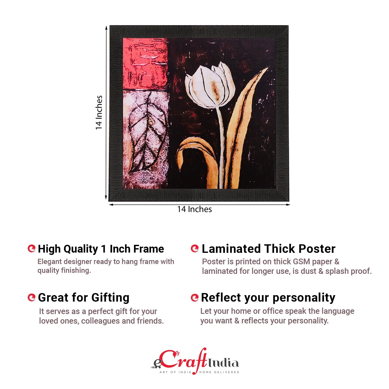Floral Matt Textured UV Art Painting Kafalo