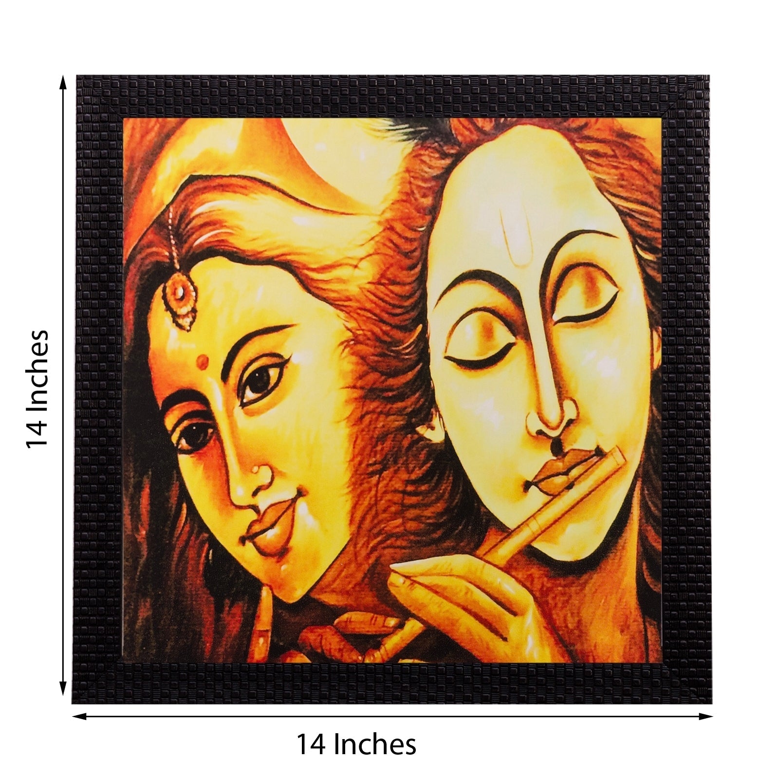 Radha Krishna Matt Textured UV Art Painting Kafalo