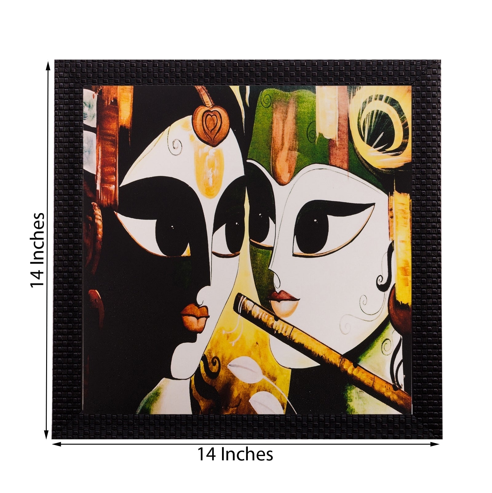 Radha Krishna Matt Textured UV Art Painting Kafalo