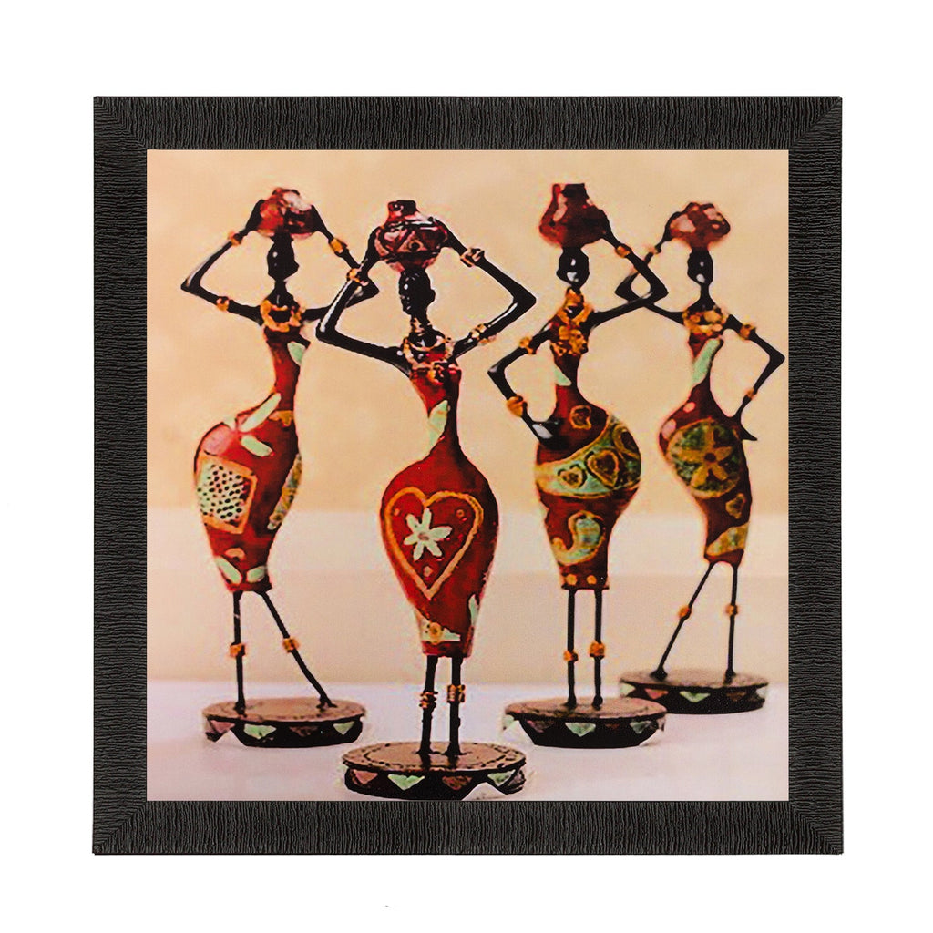 Tribal Women Matt Textured UV Art Painting Kafalo