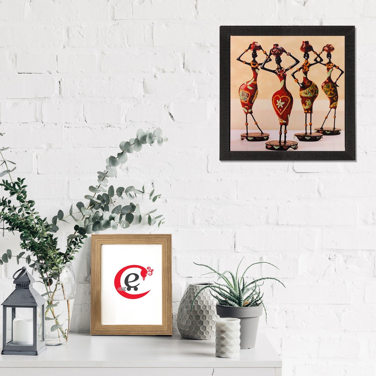 Tribal Women Matt Textured UV Art Painting Kafalo