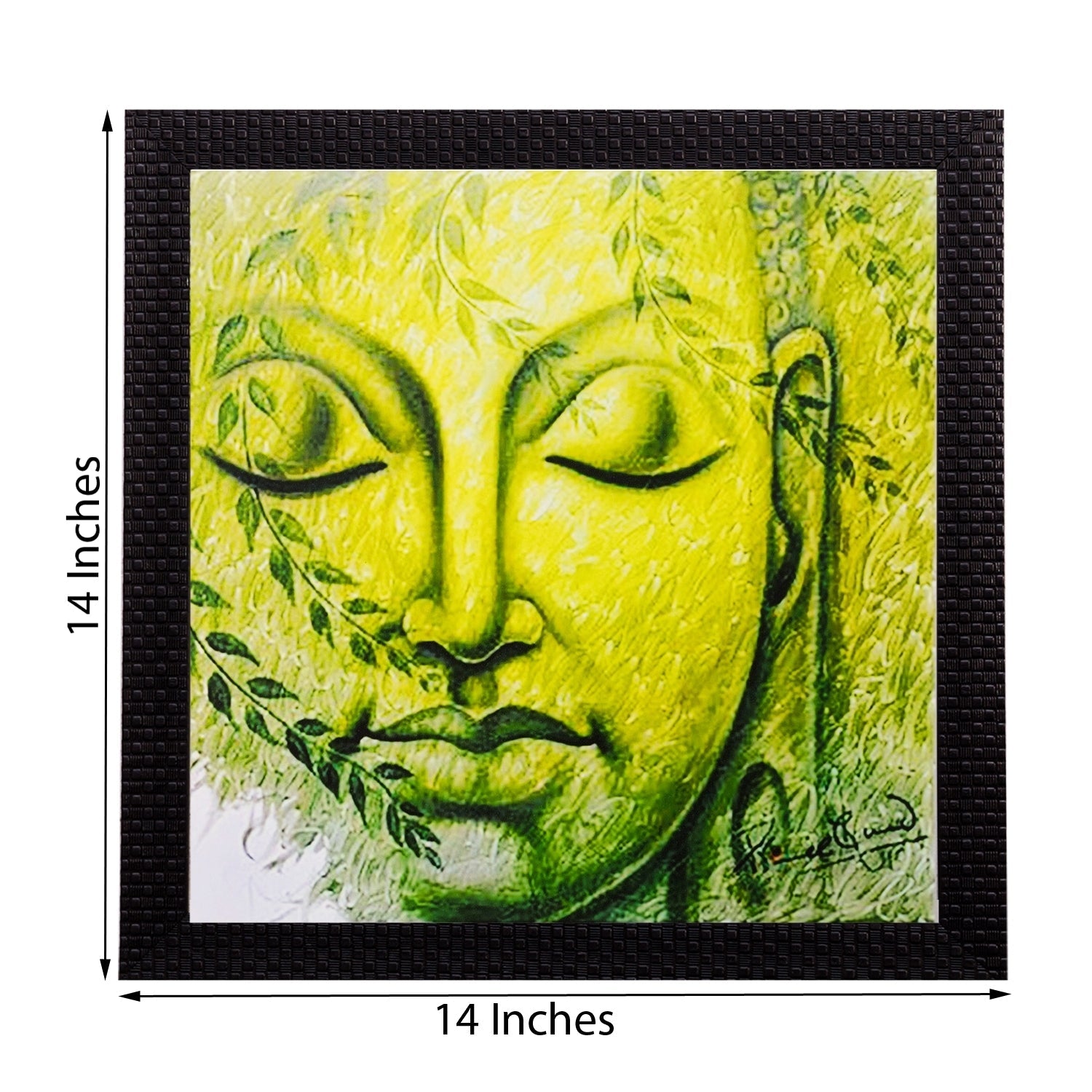 Meditating Buddha Matt Textured UV Art Painting Kafalo