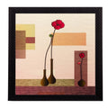 Floral Pot Matt Textured UV Art Painting Kafalo
