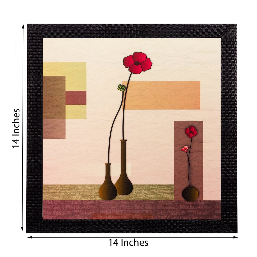 Floral Pot Matt Textured UV Art Painting Kafalo