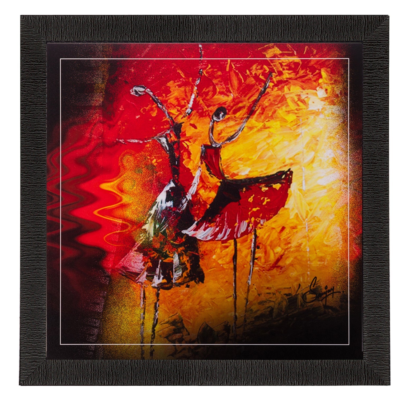 Dancing Girls Matt Textured UV Art Painting Kafalo
