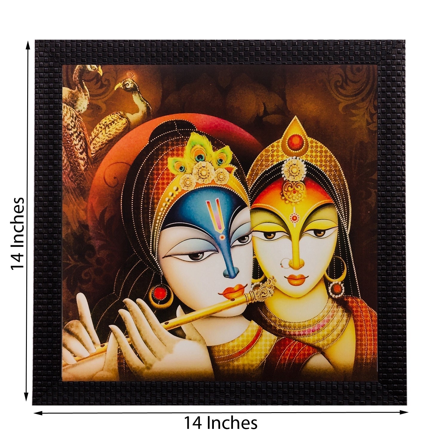 Radha Krishna Matt Textured UV Art Painting Kafalo