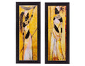 Set of 2 Tribal Women Matt Textured UV Art Painting Kafalo