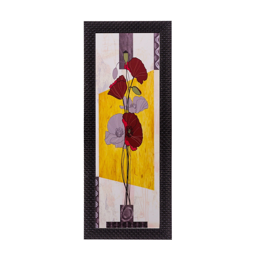 Botanical Floral Design Satin Matt Texture UV Art Painting Kafalo