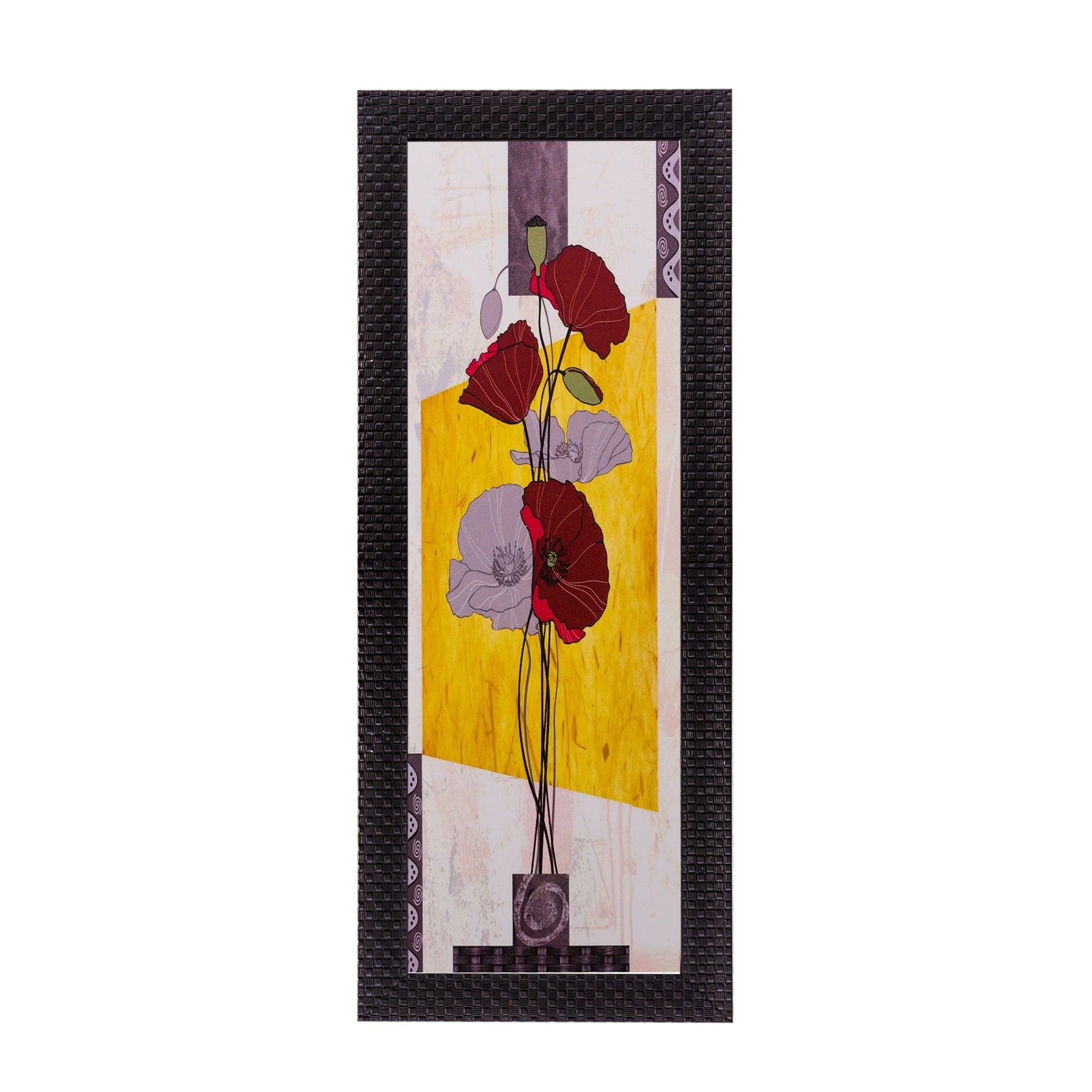 Botanical Floral Design Satin Matt Texture UV Art Painting Kafalo