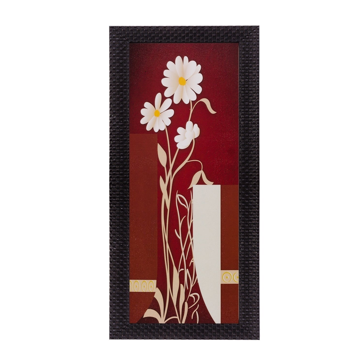 Botanical Floral Design Satin Matt Texture UV Art Painting Kafalo