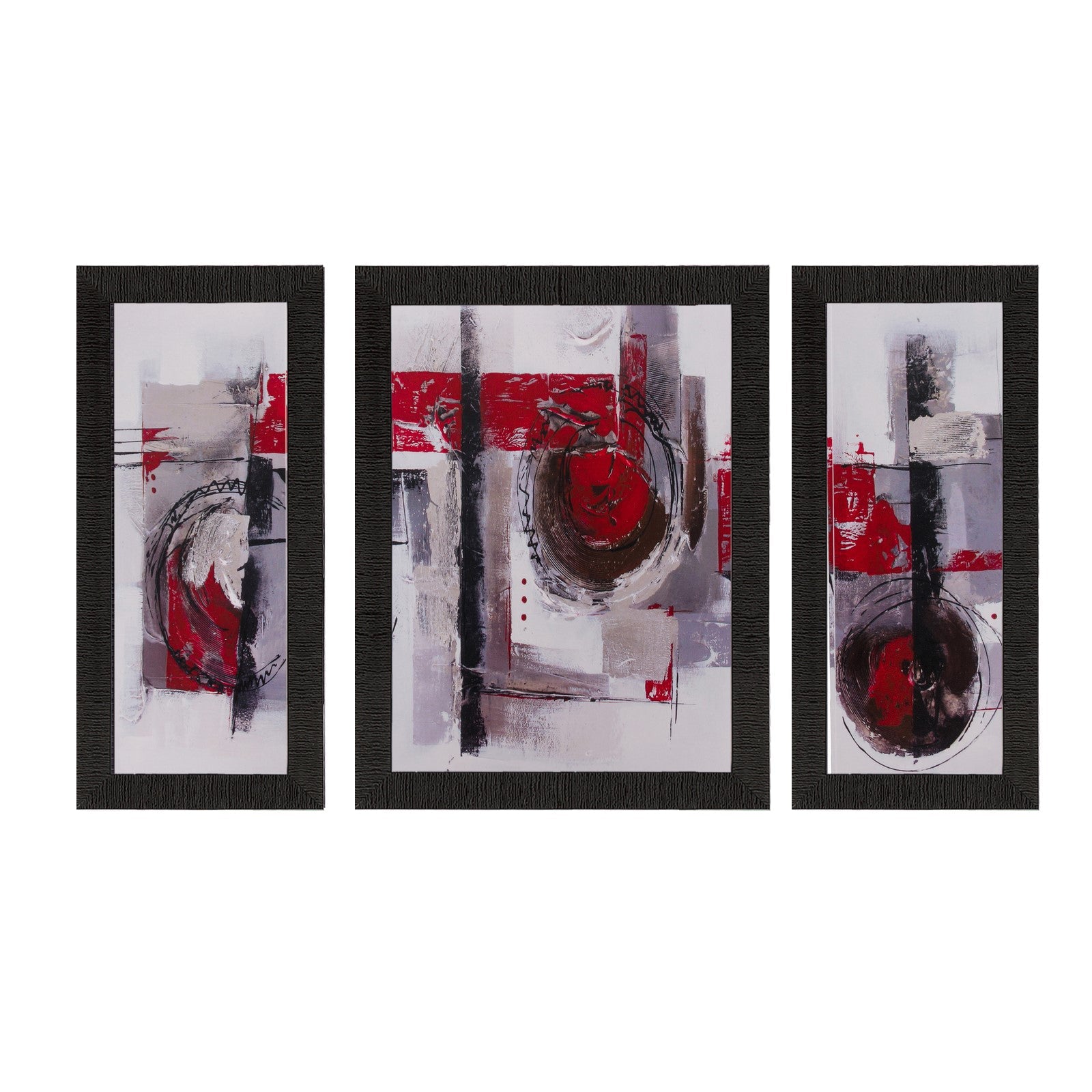 Set of 3 Abstract Matt Textured UV Art Painting Kafalo
