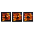 Set of 3 Dancing Girls Matt Textured UV Art Painting Kafalo