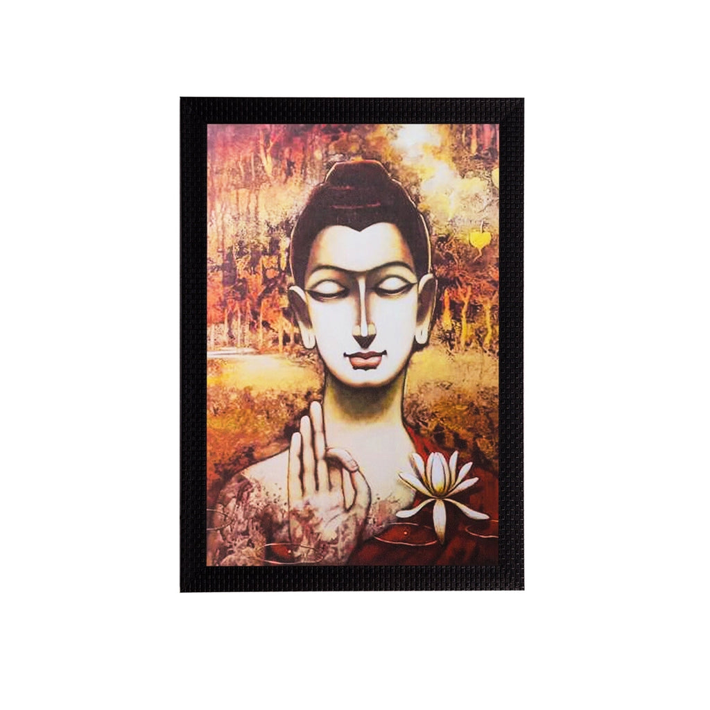 Meditating Buddha Matt Textured UV Art Painting Kafalo