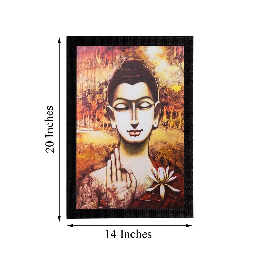 Meditating Buddha Matt Textured UV Art Painting Kafalo