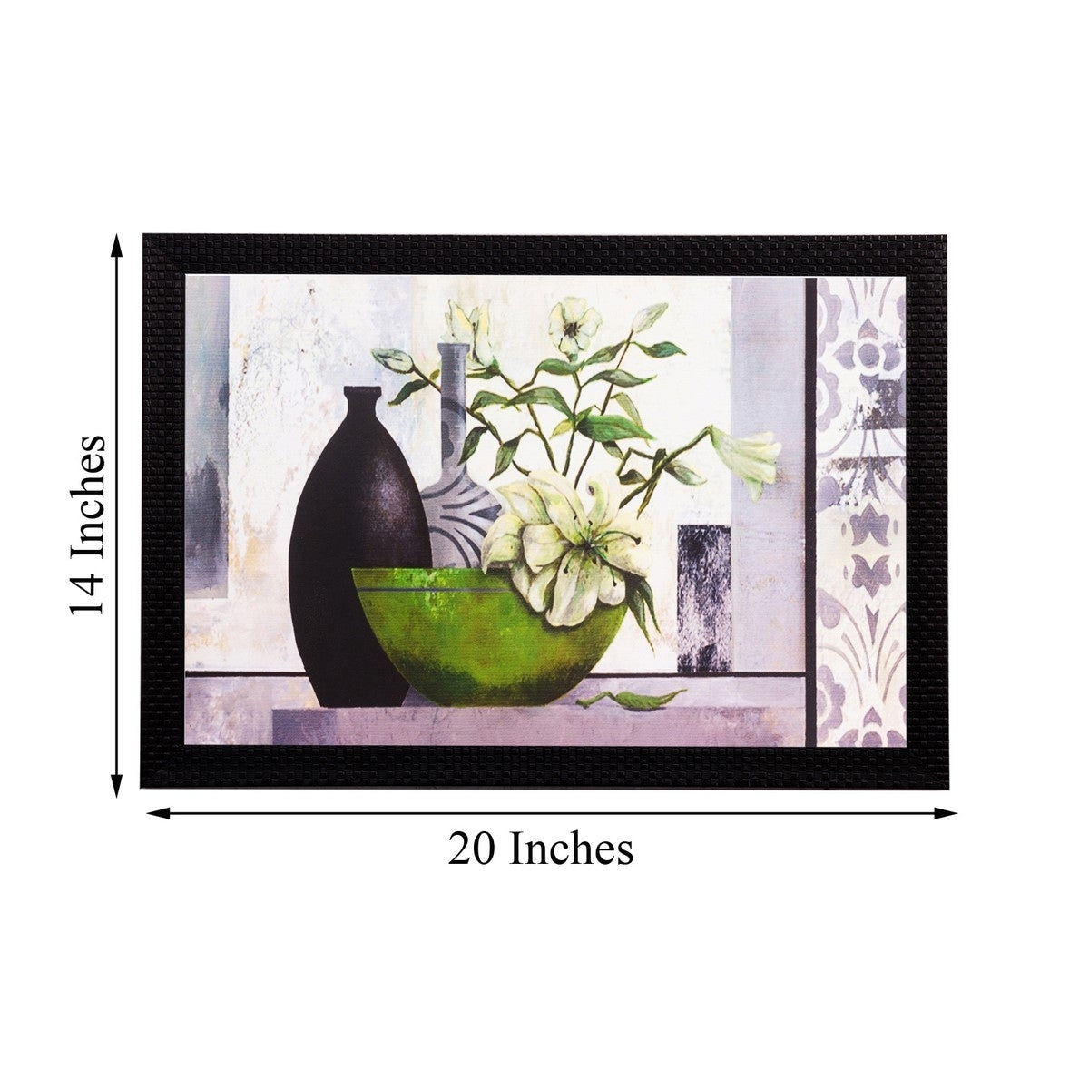 Green plant and vase Matt Textured UV Art Painting Kafalo