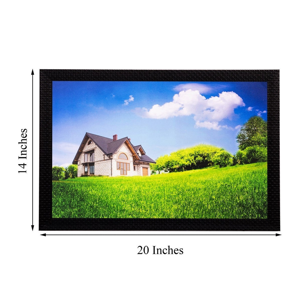 Home and Grass View Matt Textured UV Art Painting Kafalo