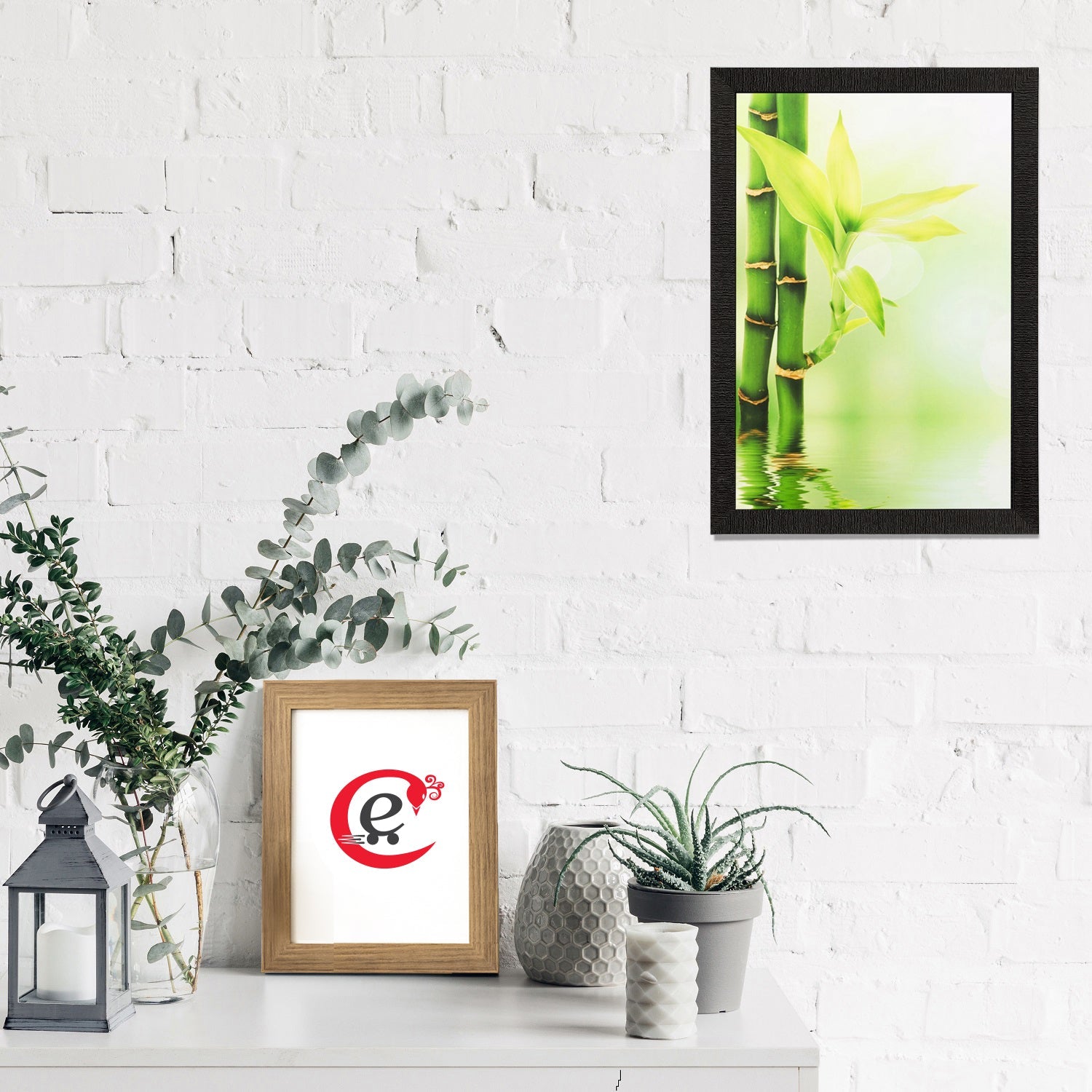 Stem and leaves close view Matt Textured UV Art Painting Kafalo