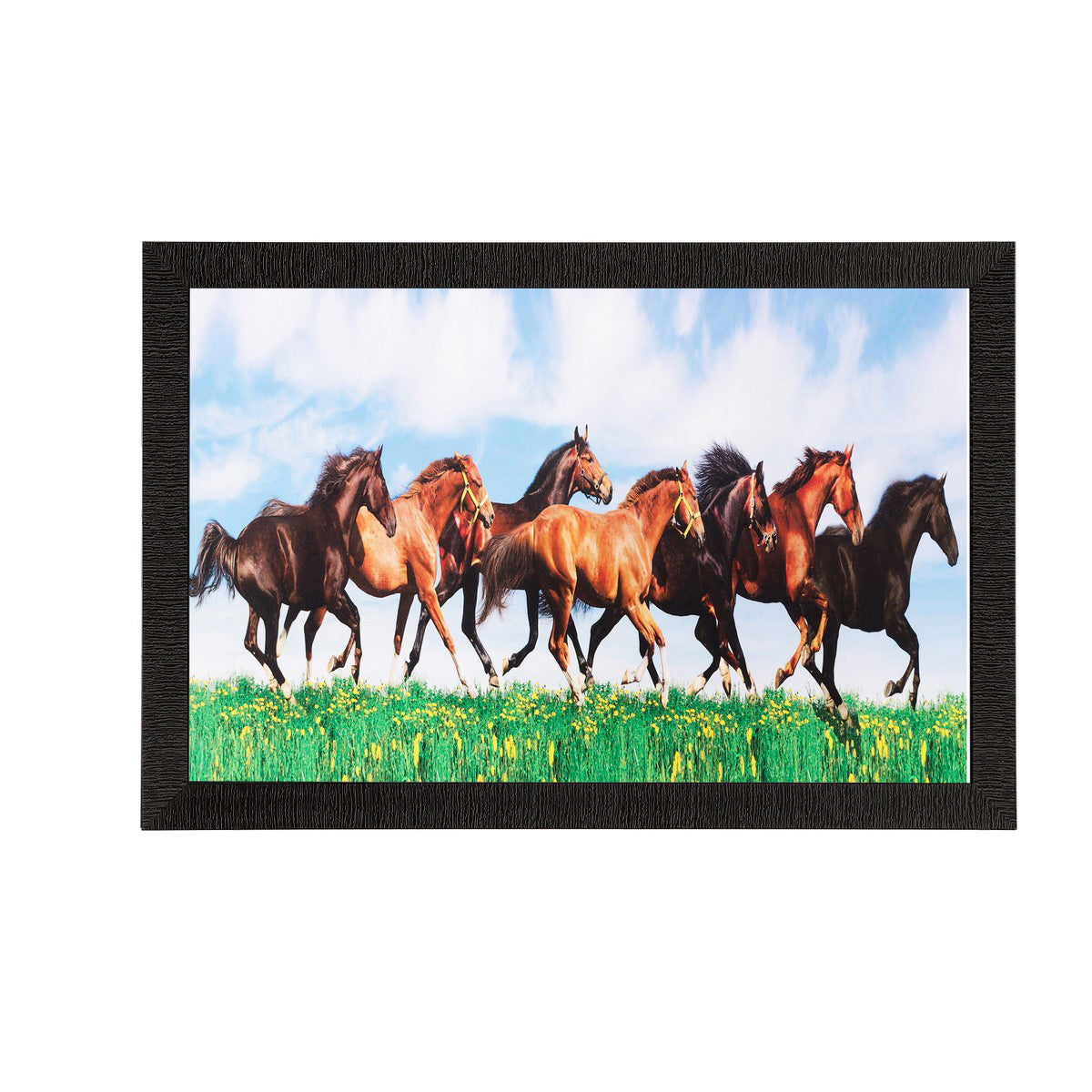 Running horses Matt Textured UV Art Painting Kafalo