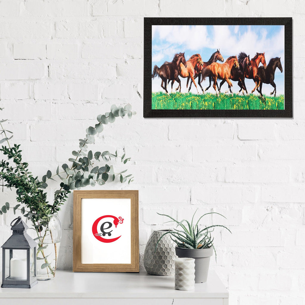 Running horses Matt Textured UV Art Painting Kafalo