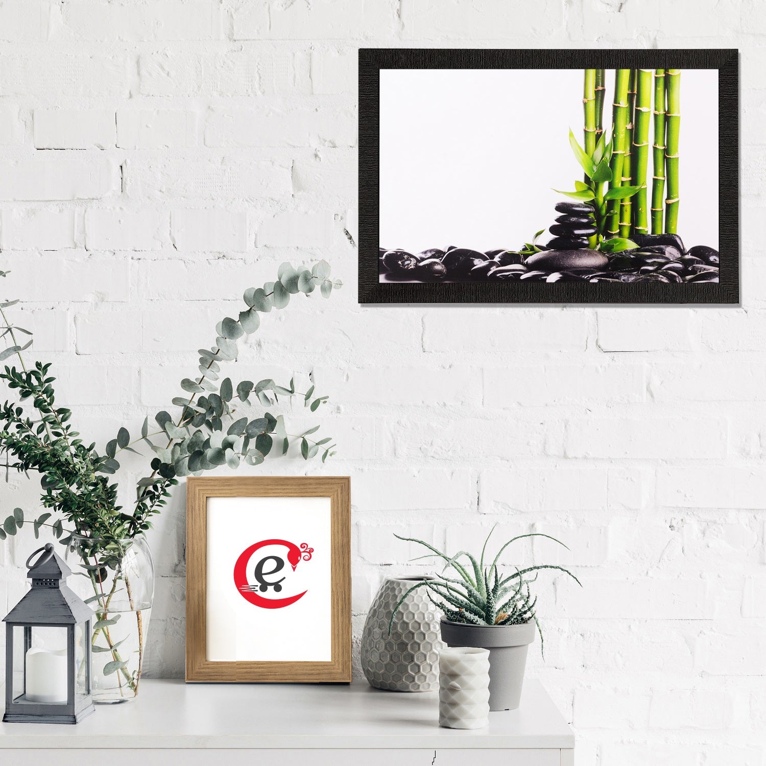 Stone and stem Matt Textured UV Art Painting Kafalo
