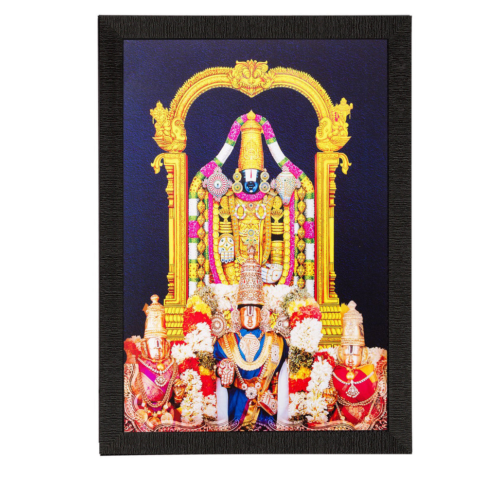 Hindu God Tirupati Balaji Painting Digital Printed Religious Wall Art Kafalo