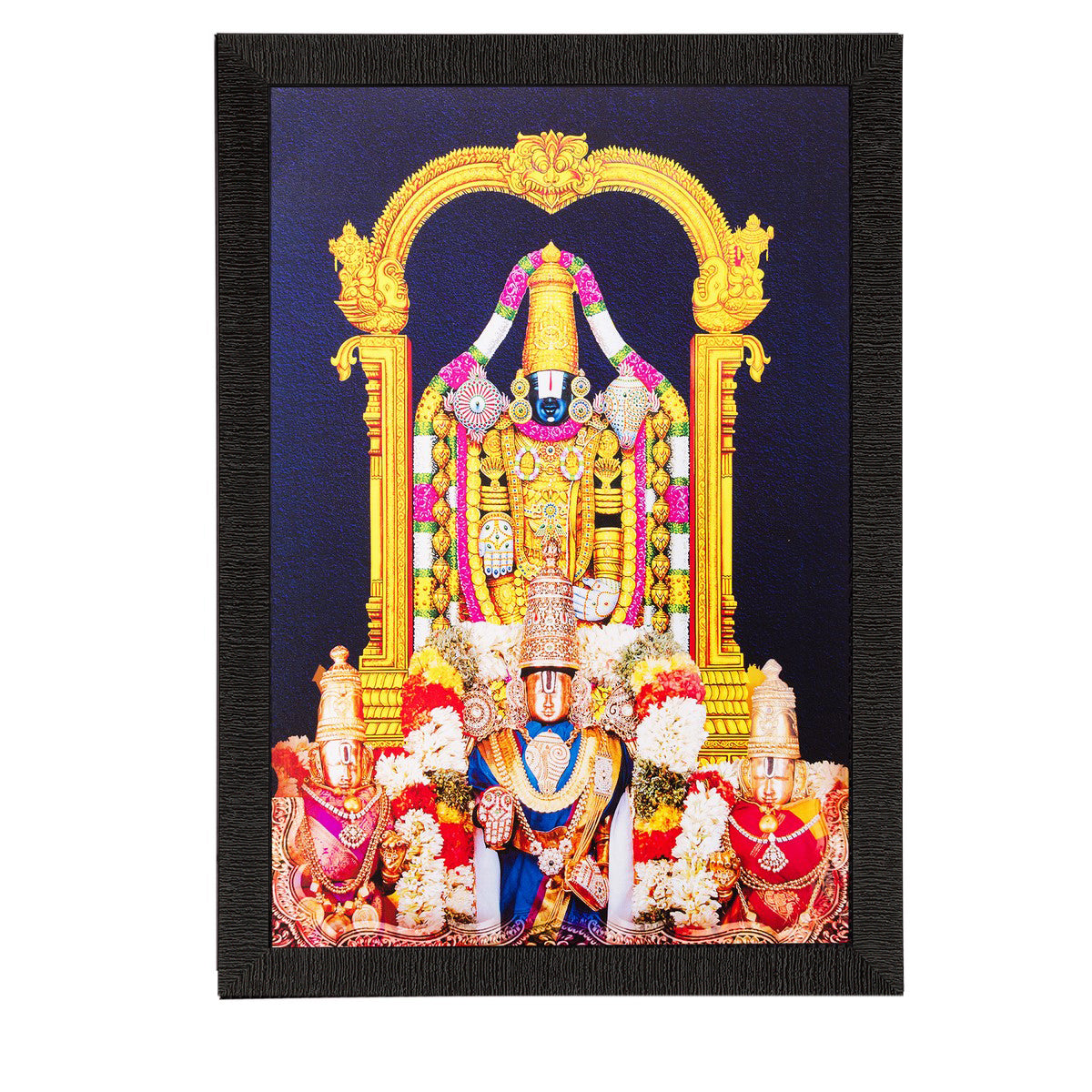 Hindu God Tirupati Balaji Painting Digital Printed Religious Wall Art Kafalo