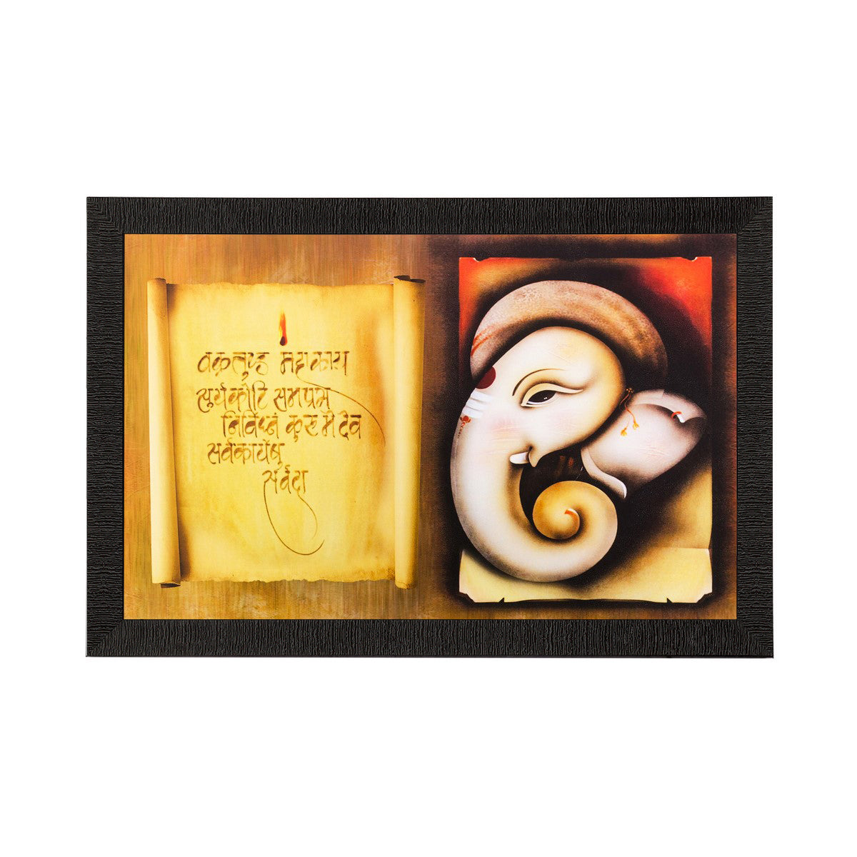 Lord Ganesha Matt Textured UV Art Painting Kafalo
