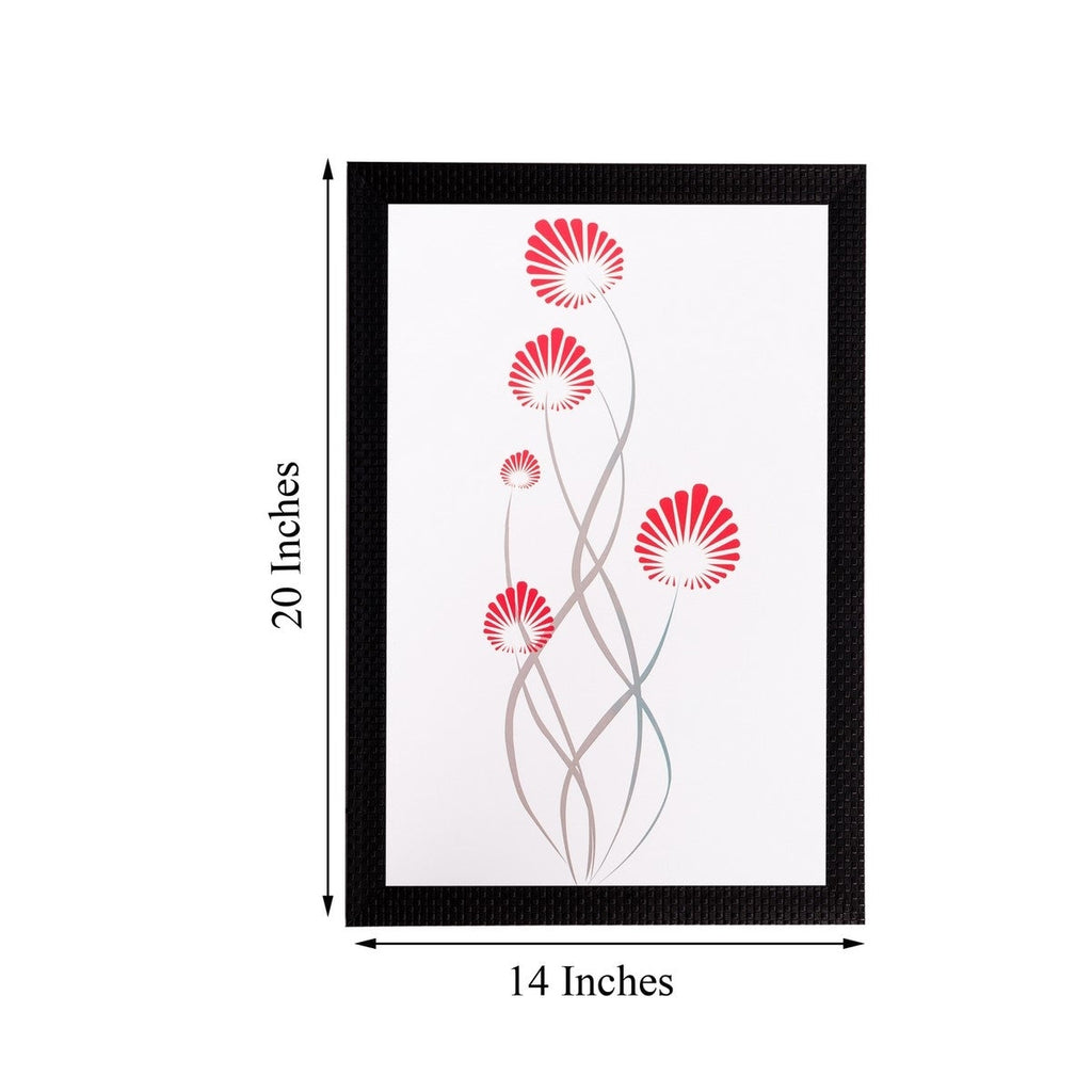 Abstract Flowers Matt Textured UV Art Painting Kafalo