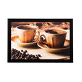 Spilled coffee beans and cups Matt Textured UV Art Painting Kafalo