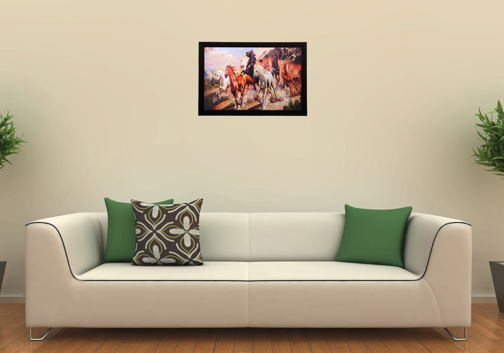 Racing Horses Matt Textured UV Art Painting Kafalo