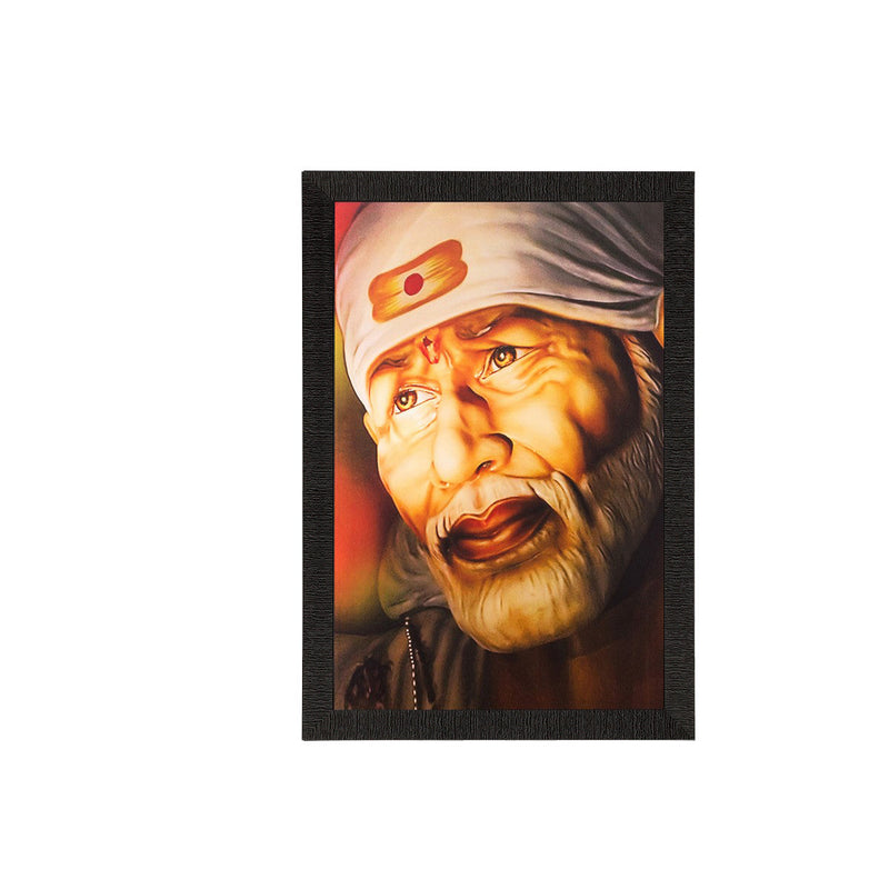 Enlightening Sai Baba Painting Digital Printed Religious Wall Art Kafalo