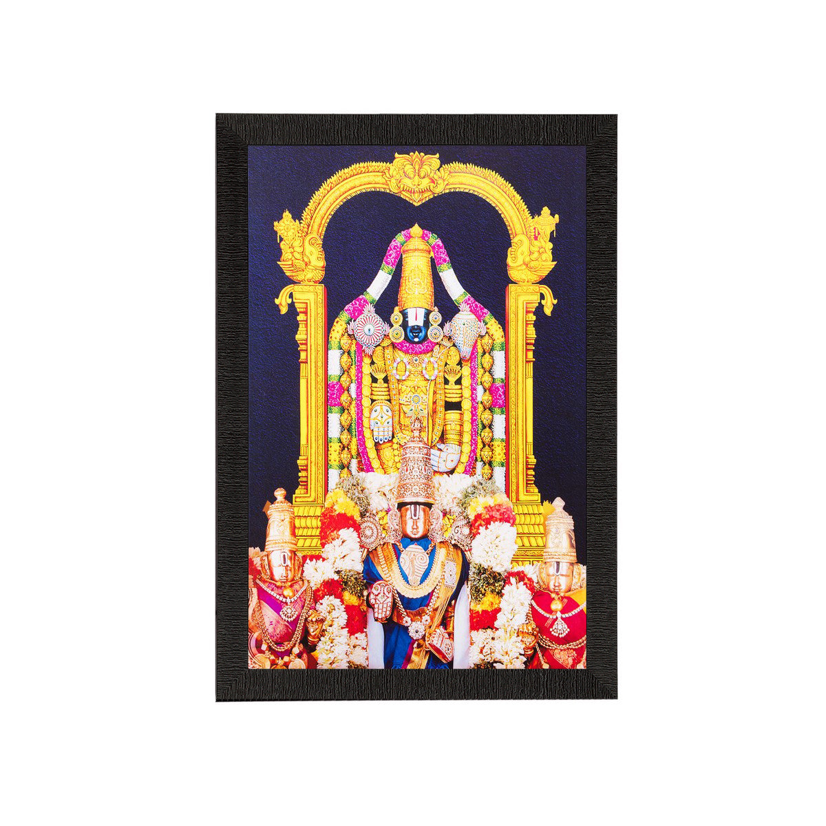 Hindu God Tirupati Balaji Painting Digital Printed Religious Wall Art Kafalo