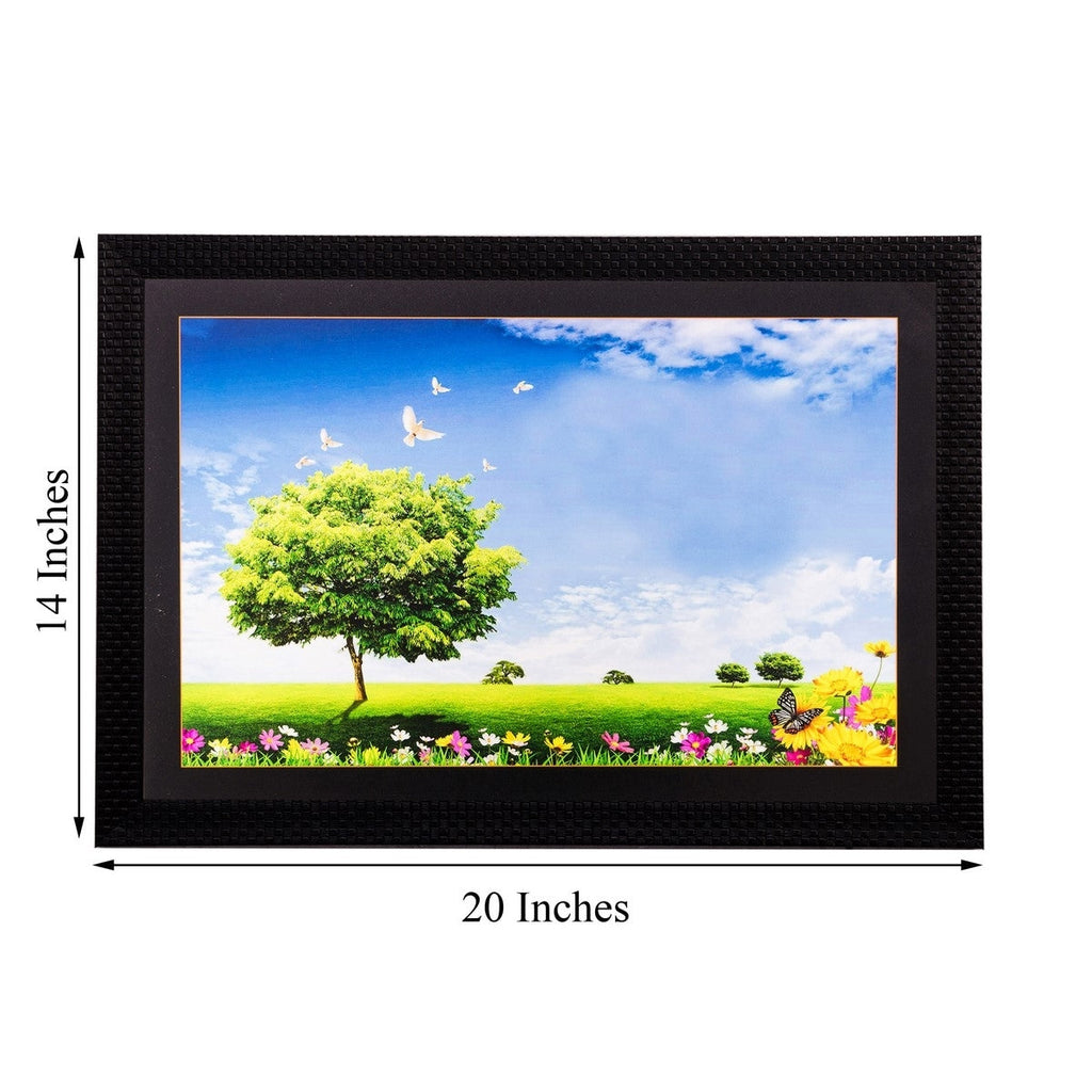 Green scenic view Matt Textured UV Art Painting Kafalo